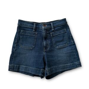 J. Crew Sailor patch-pocket denim jean high waisted shorts